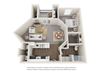 One Bedroom Floor Plan Apts Luxe at 1300 Apartments l Waco, TX 76760